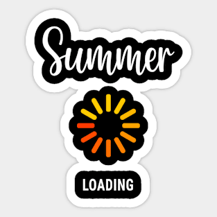 Summer Loading Please Wait Funny Summer Vacation Design Sticker